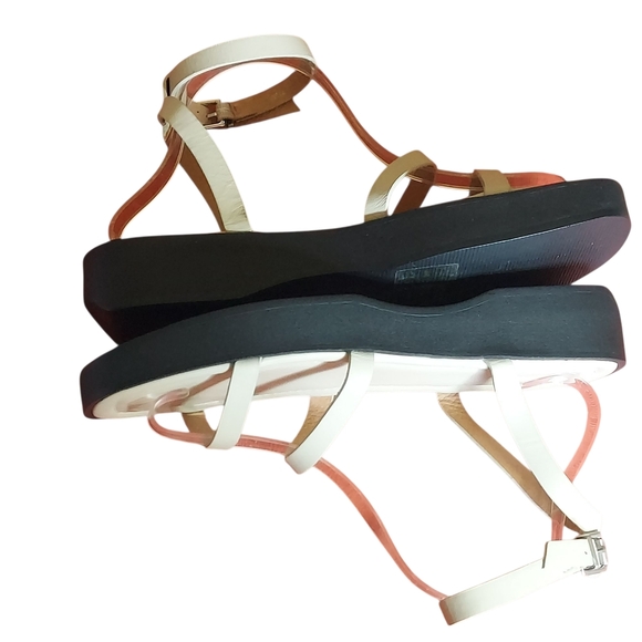 Madewell Womens Sandals Sz 9 M Comfort Summer Dune Leather Double-Strap Platform - Picture 9 of 16